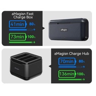 AMAGISN CHARGER FOR ACTION 3/ACTION 4/ACTION 5/ ACTION 4 ACTION 5 BATTERY