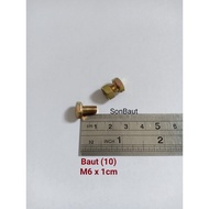 Bolt Nut 10 1cm yellow Bmk 6x10 M6x10