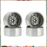 4PCS 1.9Inch Metal Beadlock Wheel Hub Rim for 1/10 RC Crawler Car Titanium candlered