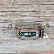 Yoshikawa Cook-Pal Stainless Steel Pot 18-8 The Lid Can Be Used For Cooking. New Never Used.