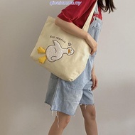 Lovito Cute Animal Duck Doll Milk Tea Fuzzy Shoulder Tote Bag for Women LFA08668 (Beige/Green) Lovit