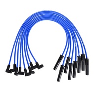 RLP Silicone Spark Plug Wires Set 8.0mm Blue Replacement for Ford FE 332, 352, 360, 390, 406, 410, 4