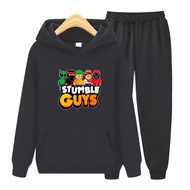 FenishaStore Stumble Guys Kids Hoodie Sweater SET (Top & Hoodie SET - Stumble Guys)