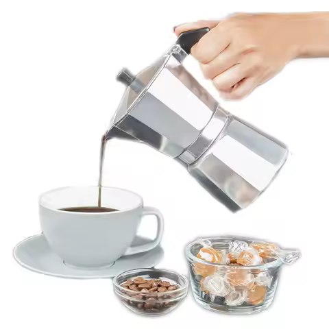 Aluminum Espresso Maker Latte Coffee Maker Italian Moka Espresso Cafeteira Percolator Pot 1cup/3cup/