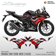 Abrend Decal Striping CBR 150R New K45R Tri Color White Custom Sticker vinyl anti-scratch / Cbr 2021