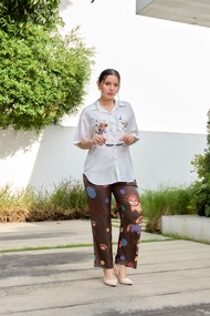 ชุดนอน Muslin Pajamas Collection Muslin Pet รุ่น Puppy Carnival Brown (T3231 T3232)|ชุดนอนชุดเที่ยว