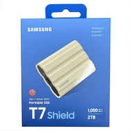 Samsung 2TB T7 Shield USB-C Portable SSD (Beige) for iPhone 16/15 Pro, PC, Mac, Android