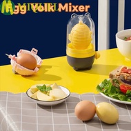 MIQUELZA Egg Scrambler, Hand Pull Design Thickened Manual Egg Yolk Mixer, Portable Cartoon Mix Evenl