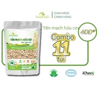 Combo of 11 Bags of Xuan An Organic Oats [no sugar] 400G bag[flat rolled](Free 11 bags of random 150