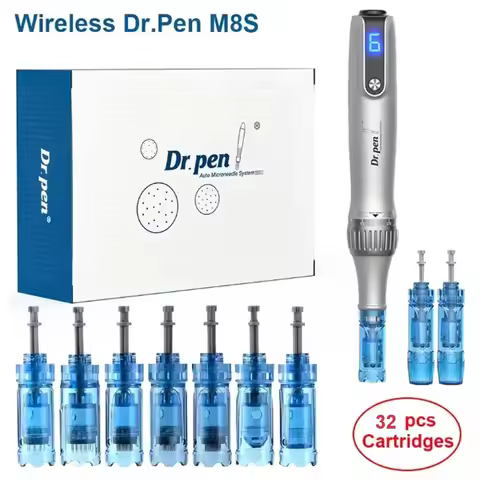 Dr Pen Wireless M8S Kit Professional With Derma Pen 32pcs Cartridges Needle Length 0.25 mm