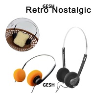 GESH Classic Vintage-80's Headphones, Adjustable Portable Wired Small Headphones, Sports ABS Fashion