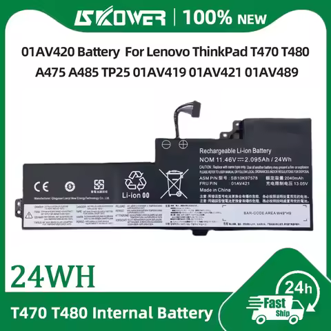 SKOWER 01AV421 Internal Battery for Lenovo ThinkPad T470 T480 T570 T580 TP25 01AV489 01AV420 01AV419