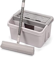 Portable Mop Bucket Set, Hand-held Mop-free Squeegee Rotating Tool For Floor Cleaning, Mop Cleaner Wet And Dry AWSFD