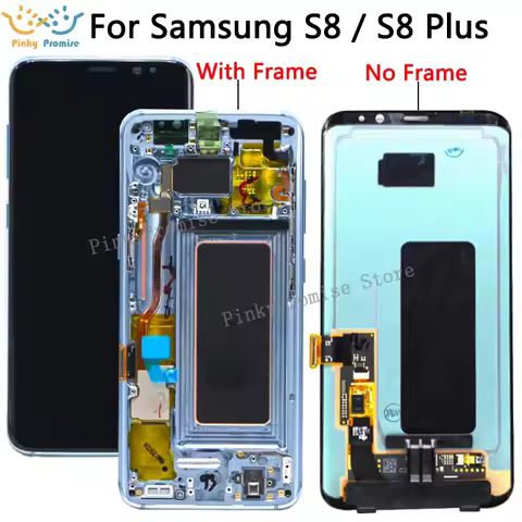 For Samsung S8 LCD with Frame Replacement for SAMSUNG Galaxy S8 Plus LCD G955 S8 G950 G950F Display 