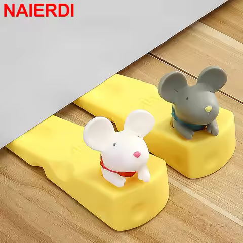 NAIERDI Creative Cartoon Door Stopper Cute Silicone Door Stop Door Holder for Children Baby Home Dec