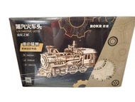 [全新未拆] ROKR 若客｜蒸汽火車頭｜STEM木質模型｜3D立體木質拼圖｜機械發條齒輪模型｜重工猛獸｜手作DIY交換｜生日禮物｜LK701 