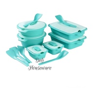 Aquamarine Prasmanan Set / Tempat Kotak Piknik isi 6set