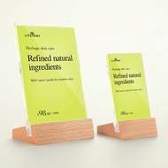 Menu mica đế gỗ - Tent card  standee để bàn được thiết kế đơn giản mộc mạc và đẹp Bảng Menu Mica Để 