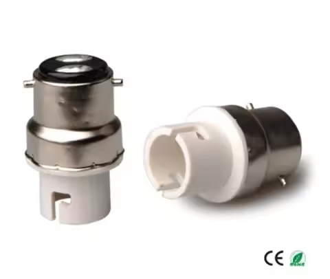2pcs B22 To BA15D Lamp Base Adapter,BA15D To B22 Light Socket Holder Converter,allow You Install BA1