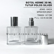 Botol Parfum 30ML Hermes Silver Spray Drat - Botol Parfum Hermes Drat - Botol Parfum 30ML