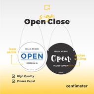 Round Acrylic OPEN CLOSE SIGN - Acrylic SIGN Board OPEN CLOSE Centimeter Adv