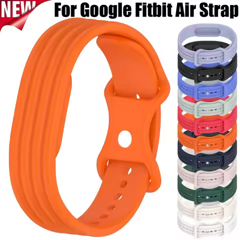 Official 1:1 Soft Silicone Strap for Google Fitbit Air Soft Comfortable Bracelet Wristband for Fitbi