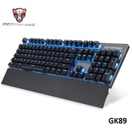 Motospeed GK89 Wireless Mechanical Keyboard 104 blue switch keys with wrist pads