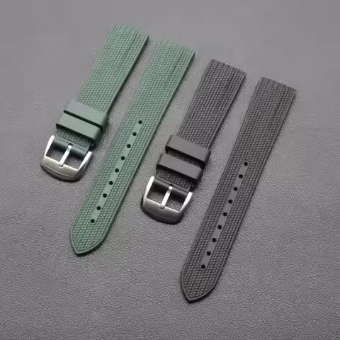 FKM Fluor Rubber Watch Strap Quick Release - Waterproof Diving Sport Replace Band for Seiko Rolex Su