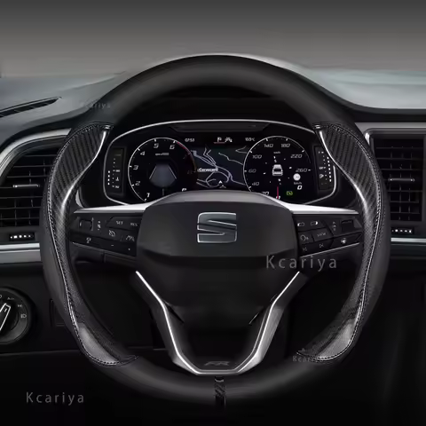 For Seat Leon MK1 MK2 MK3 MK4 1999~2020 1M 1P 5F KL1 KL8 5F FR Car Steering Wheel Cover PU Leather N