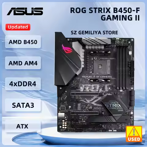 ASUS ROG STRIX B450-F GAMING II B450 Motherboard AM4 DDR4 64GB For Ryzen 5 5600X 5500 4700 3600 3900