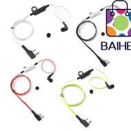BAIHEE Earphone PTT Mic, Two Way Radio ABS Earpiece, 2 Way 2 Pin Walkie Talkie Earphones for Kenwood