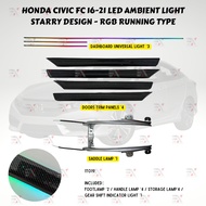 HONDA CIVIC FC TC TCP SPECIALIST LED AMBIENT LIGHT WITH FOOTLAMP - RGB RUNNING (STARRY DESIGN 星空)
