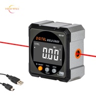 YOLO MALL USB IP54 Digital inclinometer, electronic level, laser level, two-way laser inclinometer, protractor