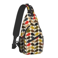 Orla Kiely Multi Stem Sling Chest Bag ที่กำหนดเอง Scandinavian Floral Shoulder Crossbody Backpack For Men Cycling Camping Daypack