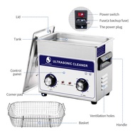 🔥Local Ready Stock 🔥 4.5L 180W Ultrasonic Cleaner Mechanical Knob with 80C 200W heater & 30 min time