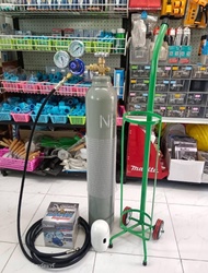 ชุด ถังไนโตรเจน 1.5 คิว เกจ์ซูโม่ เช็ครอยรั่วแอร์ ครบชุดพร้อมใช้งาน ( ไนโตรเจน Nitrogen )