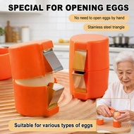 Stainless Steel Handheld Egg Separator Egg Opener Peeler Cube Breaker Boiled Egg