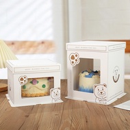 CAKE BOX 6" INCH BEAR SQUARE SHAPE WINDOW [TWO SIZES]