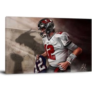 FFFIYY The Goat Tom Brady Poster Decorative Painting Canvas Wall Art Living Room Posters Bedroom Pai