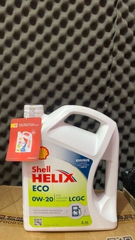 OLI SHELL HELIX ECO 0W-20 35L untuk LCGC original barcode tembus. Oli mesin mobil LCGC Ayla agya sig