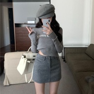 Amazon Cross-Border Embroidered Gray Long-Sleeved Sweater - Imported From USA/Europe