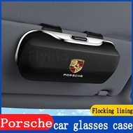 Porsche Car glasses box sun visor sunglasses storage box sunglasses clip high quality glasses holder