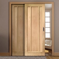 pintu sliding 2 buka an kayu jati + kusen