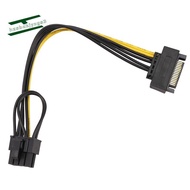 15Pin  Male to 8Pin(6+2) PCI-E Power Supply Cable  Cable 15-Pin to 8 Pin Cable 18AWG Wire for Graphi