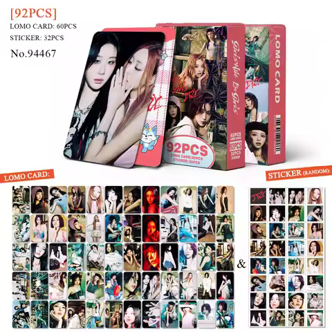92pcs New Album Girls Will Be Girls Photocards Stickers Kpop Merch Lomo Cards Set Fans Collection Ca