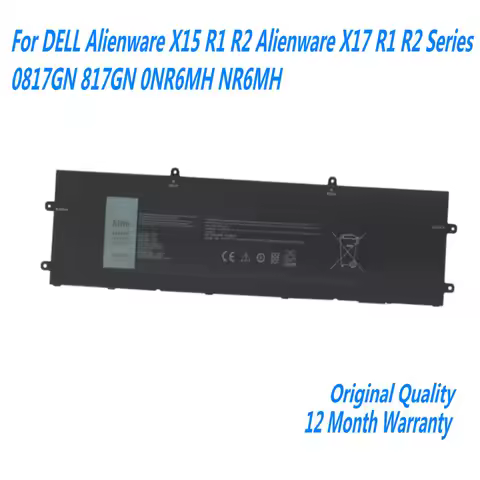 11.4V 87WH DWVRR Laptop Battery For DELL Alienware X15 R1 R2 Alienware X17 R1 R2 Series 0817GN 817GN