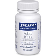 Pure Encapsulations Folate 1000 - Metafolin L-5-MTHF - Heart Health Supplement* - Folate Supplement 