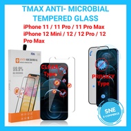 T-Max Anti-Microbial Tempered Glass CLEAR &amp; PRIVACY Apple iPhone 11 / 11 Pro Max / 12 Mini / 12 / 12 Pro / 12 Pro Max