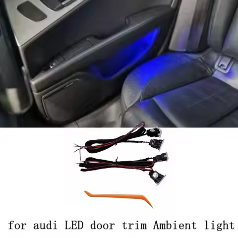 LED interior door trim atmosphere lamp storage box light debris box lighting door light for Audi A7 
