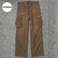 Celana Panjang ALPHA INDUSTRIES Brown Cargo Longpants Secondbranded Vintage Thrift Original